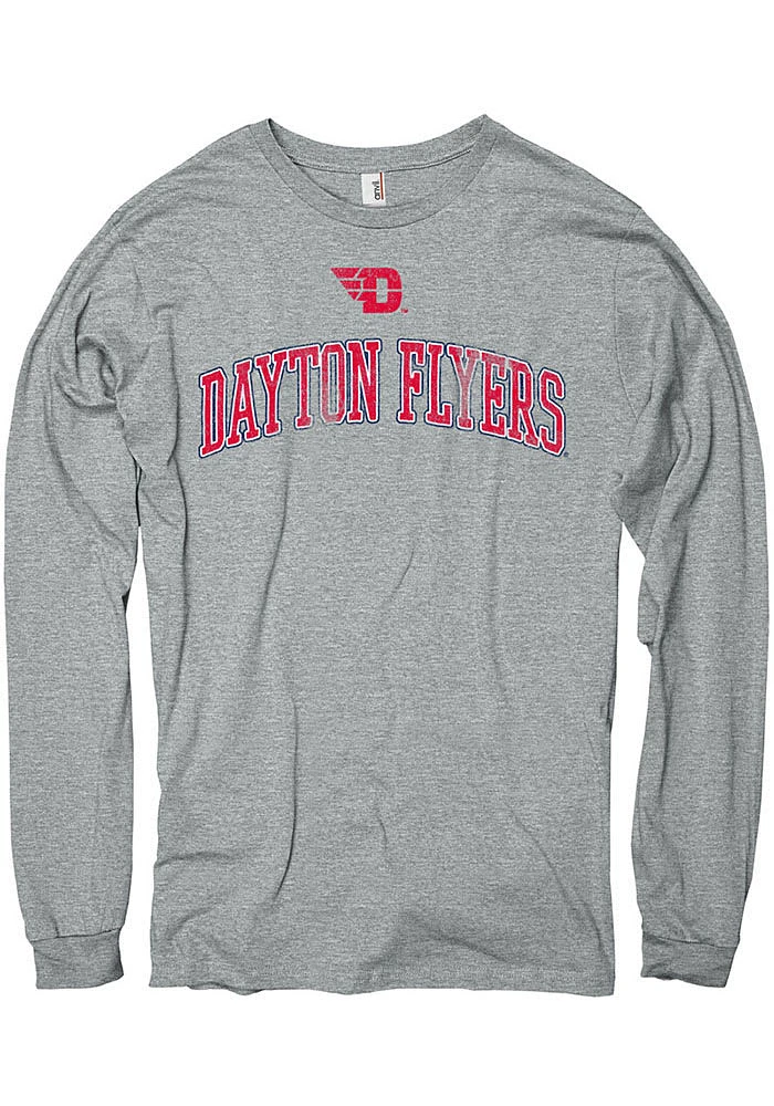 Dayton Flyers Grey Archer Long Sleeve T Shirt