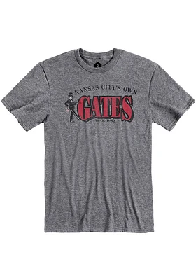 Rally Kansas City Graphite Gates Logo Short Sleeve Fashion T Shirt