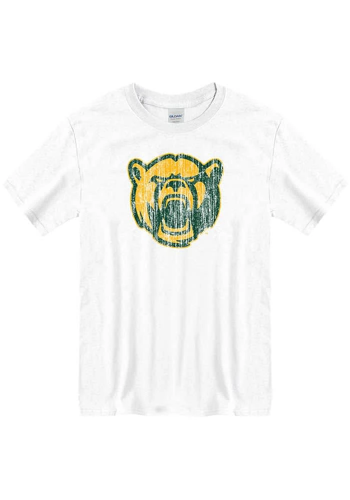Baylor Bears White Big Logo Distress Short Sleeve T Shirt