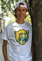 Baylor Bears White Big Logo Distress Short Sleeve T Shirt