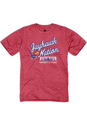 Rally Kansas Jayhawks Red Jayhawk Nation Short Sleeve T Shirt