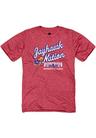 Rally Kansas Jayhawks Red Jayhawk Nation Short Sleeve T Shirt