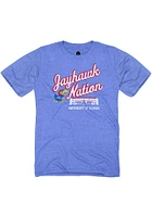 Rally Kansas Jayhawks Blue Jayhawk Nation Short Sleeve Fashion T Shirt