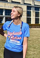 Rally Kansas Jayhawks Blue Jayhawk Nation Short Sleeve Fashion T Shirt