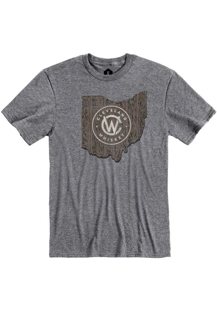 Cleveland Whiskey Graphite Barrel Short Sleeve T Shirt