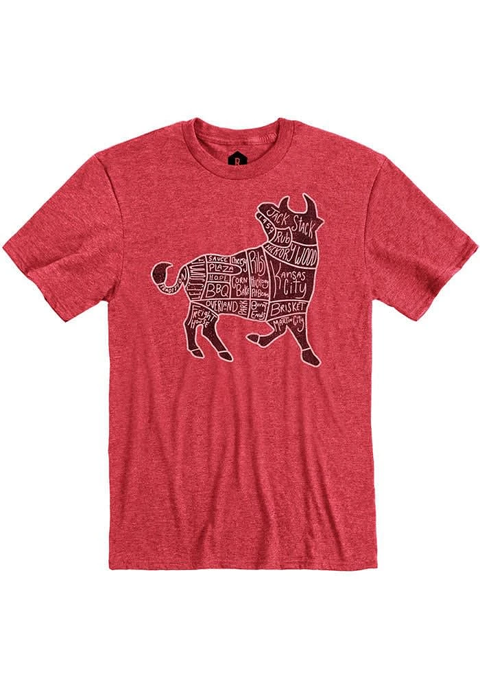 Rally Kansas City Red Jack Stack Short Sleeve Fashion T Shirt