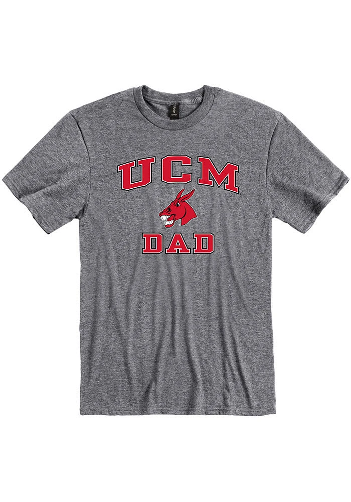 Central Missouri Mules Grey Dad Graphic Short Sleeve T Shirt