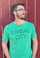 Kansas City Green Disconnected Short Sleeve Fashion T Shirt
