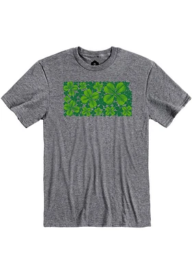 Rally Kansas Grey Shamrock State Short Sleeve Fashion T Shirt