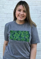 Rally Kansas Grey Shamrock State Short Sleeve Fashion T Shirt