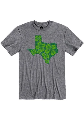 Rally Texas Grey Shamrock State Short Sleeve Fashion T Shirt