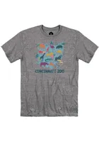 Cincinnati Zoo Graphite Map Short Sleeve T Shirt