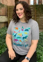 Cincinnati Zoo Graphite Map Short Sleeve T Shirt