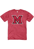 Miami RedHawks Red Big Logo Graphic Short Sleeve T Shirt