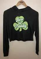 RALLY Womens Black St. Patricks Hooded Sweatshirt