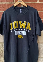 Iowa Hawkeyes Black Dad Graphic Short Sleeve T Shirt