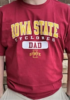 Iowa State Cyclones Maroon Dad Graphic Short Sleeve T Shirt