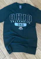 Ohio Bobcats Green Dad Graphic Short Sleeve T Shirt