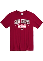 Saint Josephs Hawks Maroon Dad Graphic Short Sleeve T Shirt