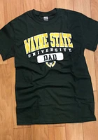 Wayne State Warriors Green Dad Graphic Short Sleeve T Shirt