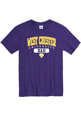 West Chester Golden Rams Purple Dad Graphic Short Sleeve T Shirt