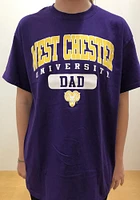 West Chester Golden Rams Purple Dad Graphic Short Sleeve T Shirt
