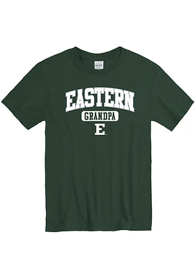 Eastern Michigan Eagles Green Grandpa Graphic Short Sleeve T Shirt