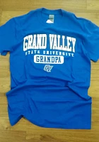 Grand Valley State Lakers Blue Grandpa Graphic Short Sleeve T Shirt
