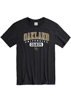 Oakland University Golden Grizzlies Black Grandpa Graphic Style Short Sleeve T Shirt