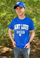 Saint Louis Billikens Blue Grandpa Graphic Short Sleeve T Shirt