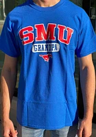 SMU Mustangs Blue Grandpa Graphic Short Sleeve T Shirt