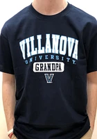 Villanova Wildcats Navy Blue Grandpa Graphic Short Sleeve T Shirt