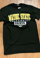 Wayne State Warriors Green Grandpa Graphic Short Sleeve T Shirt