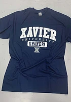 Xavier Musketeers Navy Blue Grandpa Graphic Short Sleeve T Shirt