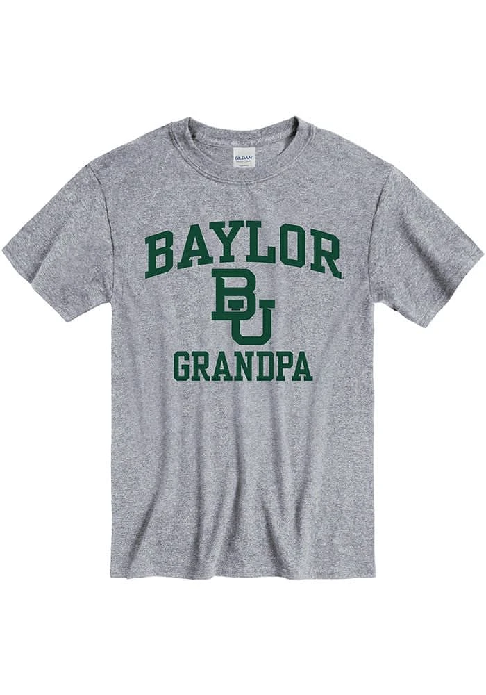 Baylor Bears Grey Grandpa Graphic Short Sleeve T Shirt