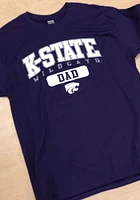 K-State Wildcats Purple Dad Graphic Short Sleeve T Shirt