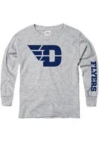 Dayton Flyers Youth Grey Logo Collection Long Sleeve T-Shirt