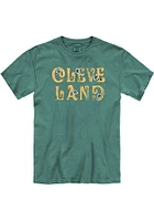Cleveland Womens Green Floral Short Sleeve T-Shirt