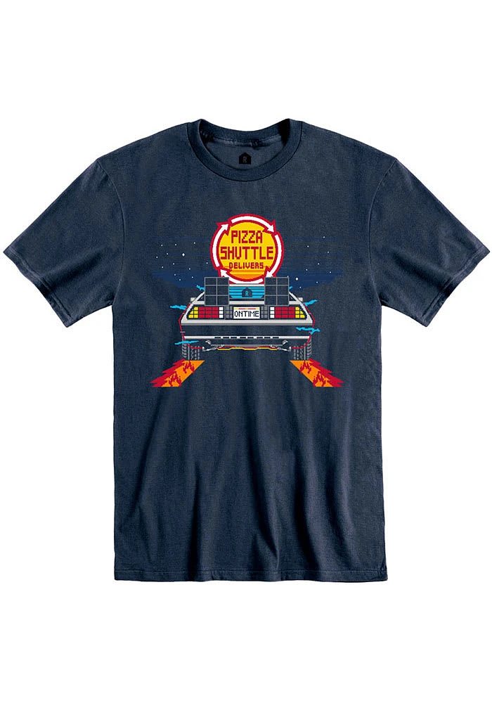 Rally Kansas Navy Blue BTTF On Time Short Sleeve T Shirt