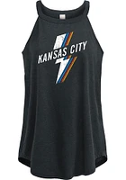 Kansas City Womens Black Lightning Rainbow Tank Top