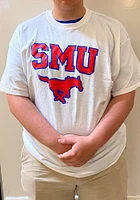 SMU Mustangs White Arch Mascot Short Sleeve T Shirt