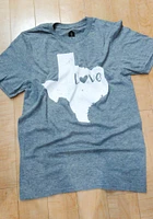 Rally Texas Graphite State Shape Short Sleeve Fashion T Shirt