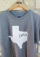 Rally Texas Graphite State Shape Short Sleeve Fashion T Shirt