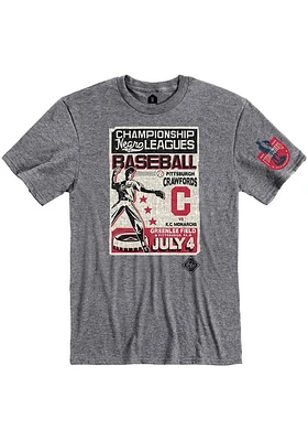 Rally Pittsburgh Crawfords Graphite Poster Inspired Short Sleeve Fashion T Shirt