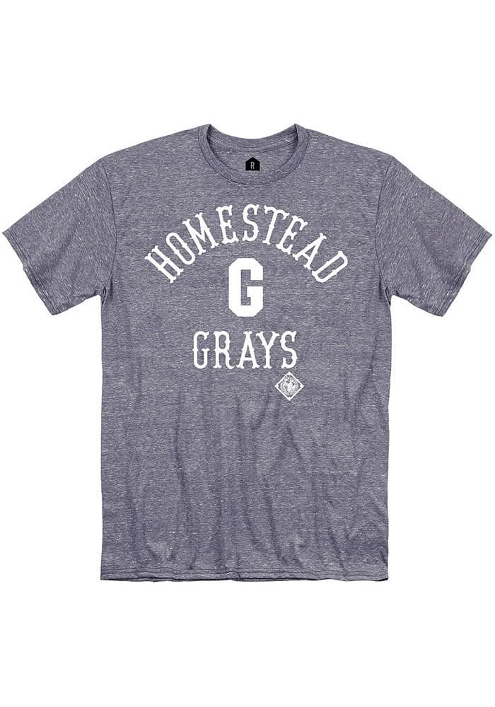 Rally Homestead Grays Blue Arch Graphic Short Sleeve Fashion T Shirt