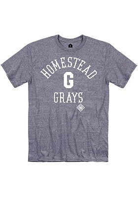 Rally Homestead Grays Blue Arch Graphic Short Sleeve Fashion T Shirt