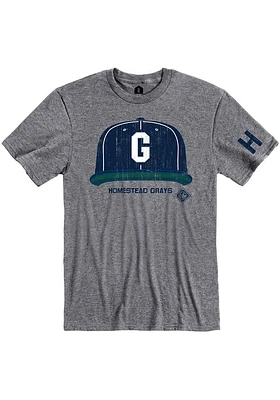 Rally Homestead Grays Graphite Cap Short Sleeve Fashion T Shirt