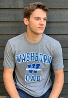 Washburn Ichabods Grey Dad Graphic Short Sleeve T Shirt