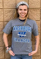 Washburn Ichabods Grey Grandpa Graphic Short Sleeve T Shirt