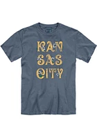 Kansas City Womens Blue Floral Short Sleeve T-Shirt